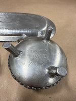 Norwegian Pewter Sugar And Creamer With Tray — Signed