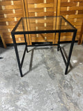 ***AS IS***Square Lightweight Glass Top End Table