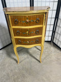Antique French Provincial Painted Bedside Chest with (3) Drawers