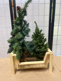Faux Table Top Decorative Christmas Trees, 17"H, 24"H