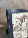 Dark Blue Primitive Style 8X10 Picture Frame