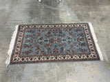 Blue Hand Woven Rug, 67"x36"