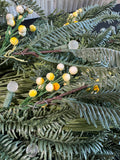 Pair of Lighted Faux Fir Swags