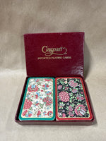 (D) Floral Playing Cards With Box