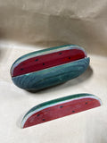 Folk Art Hand Made Watermelon With Cutout Slice (A)