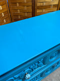 Turquoise Painted 2 Drawers Chest/Dresser