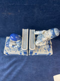 Blue and White Porcelain Chinese Book Ends