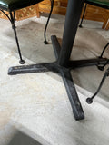 Square Table with (4) Vintage Metal Chairs