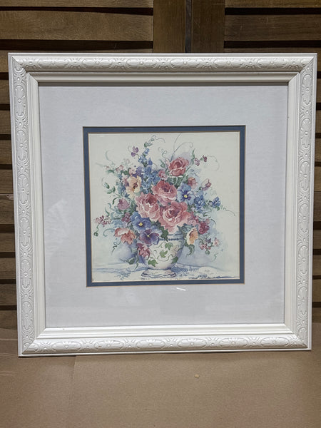 (D) Floral Print by Barbara Mock; Signed