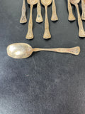 10-Piece Unbranded Vintage Sterling Silver Spoons with Daisy Pattern