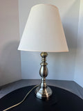 S.H. Lighting Brushed Nickel Candlestick Lamp (WORKS)