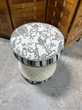 Black & White Upholstered Stool/Seat