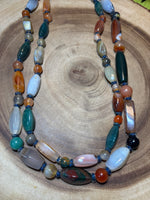 Vintage Polished Agate Necklace - TWO AVAILABLE PRICED INDIVIDUALLY $25 EA