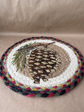 Holiday Pine Cone Braided Trivet