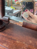 Wooden Vintage Tabletop Swing Vanity Mirror with Brass Candle Sconces AS IS (READ DESCRIPTION CAREFULLY)