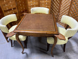 Inlay Game Table with (4) Chairs