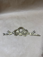 (A) Pair Of Brass Ribbon And Bow Wall Hangings