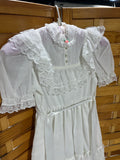White Lace Dress by Bryan with Veil; Girls Size 7