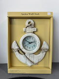 Sealed Shabby Chic Anchor Nautical Wall Clock in Box