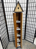 Tall Wooden Birdhouse Style Outdoor Cupboards