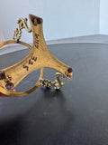Green Marble Sphere on Vintage Brass Dragon Stand