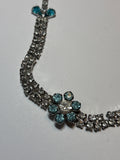 Rhinestone & Aqua Necklace