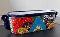Blue Orange Pottery Talavera Cradle Planter
