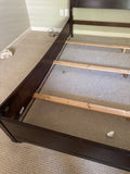 King Bed with Rails and Slats