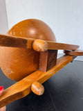 Primitive Style Woodcroftery Wooden Wheelbarrow Decorative Bowl