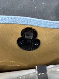 Longchamp Shop It Blue Gray Leather Tote Bag W/ Dust Bag