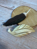 Pair of Vintage Feather Brooches
