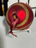 Waterford Vintage Holiday Heirlooms Frosted Glass Ball Ornament X, 2 Available, PRICED INDIVIDUALLY, $30 each
