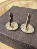 Tiffany & Co. Engraved Sterling Silver Oval Cuff Links