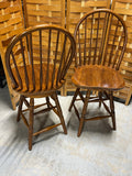 Windsor Style Bar Stools, Set of 2