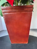 XL Faux Poinsettia Arrangement in Wooden Planter