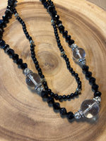 Pair of Black Beaded Necklaces