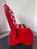 Red Painted Vintage Wooden Child’s Chair