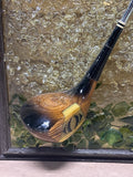 Textured/Broken Glass with Golf Club & Ball Window or Wall Art
