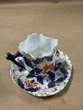 Navy Blue Porcelain Teacup With Saucer — Made In Germany