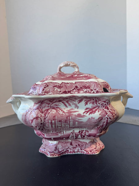(DD) Mason’s England Vista Pink China Small Bedford Lidded Soup Tureen