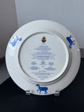 Leopard Lazuli by Lynn Chase White Centered Dinner Plate (5 AVAILABLE—PRICED INDIVIDUALLY AT $45 EACH) (A)