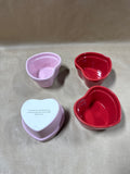 Set Of 4 Valentines Day Heart Ramkins // 2 Sets Available // PRICED INDIVIDUALLY