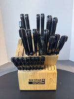 25-Piece Six Star Cutlery Knife Block