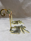 Pair Of Polished Brass Long Arm Reindeer Stocking Holder // 3 Sets Available // *** PRICED INDIVIDUALLY ***