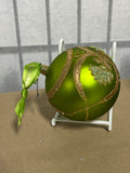 Waterford Vintage Holiday Heirlooms Frosted Glass Ball Ornament H