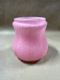 Pink Glass Biscuit Jar - Missing Lid - AS IS