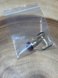 Gold Tone Cuff Links with Red Accent