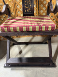 Chinese Horseshoe Back Folding Arm Chair with Cushion