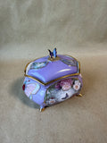 Ardleigh Elliott Purple Porcelain Musical Box “Lena Lue’s Wings Of Love” WORKS