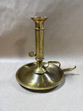 Large Brass Candlestick Holder With Slide Ejector